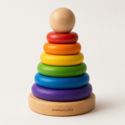 Wooden Rainbow Stacker