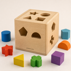 Wooden Shape Sorting Cube