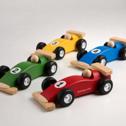 Wooden Race Car Set