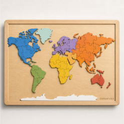 Wooden World Map Puzzle