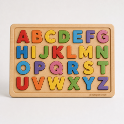 Wooden Alphabet Puzzle Board